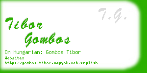 tibor gombos business card
